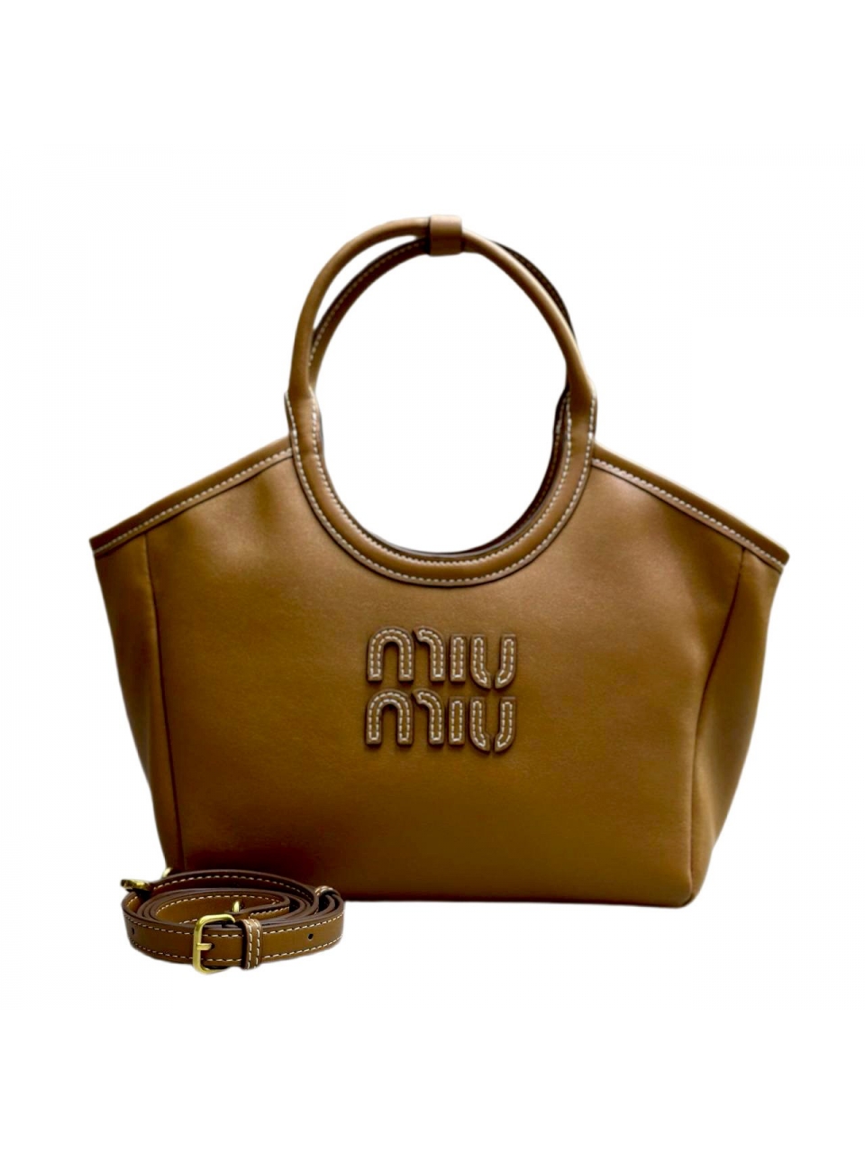 Кожаная маленькая сумка Miu Miu Ivy